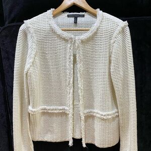 Cream Textured Jacket